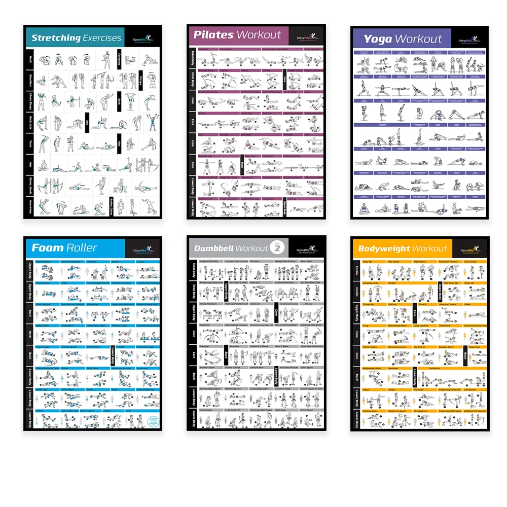 Home Gym Decor - Bagan Latihan Olahraga Tubuh, Poster Kanvas