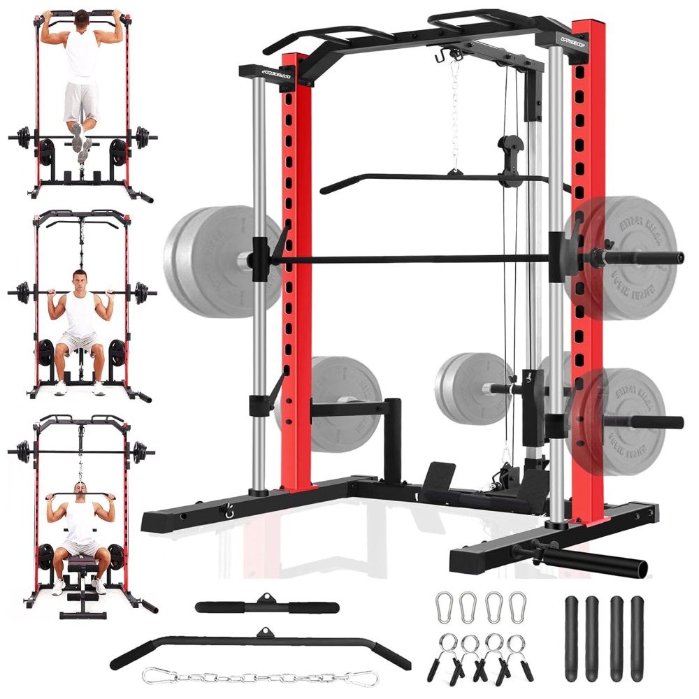 Home Gym With Smith Machine - Rak Power Smith All-in-One dengan LAT