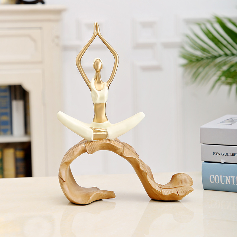 Home Gym Yoga Room - Ornamen Kecil Gadis Yoga Nordik untuk