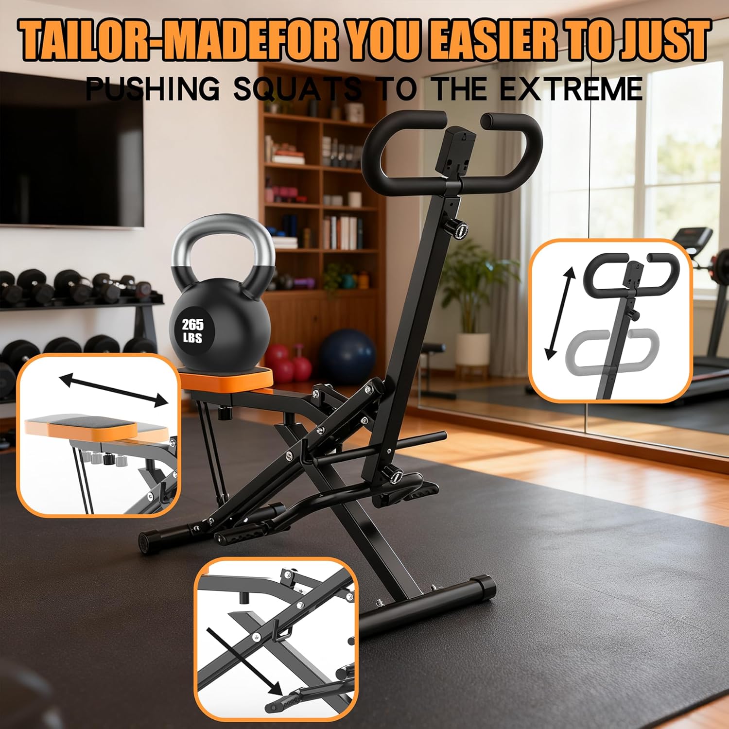 Leg Press Machine - Mesin Squat untuk Rumah, Alat Bantu