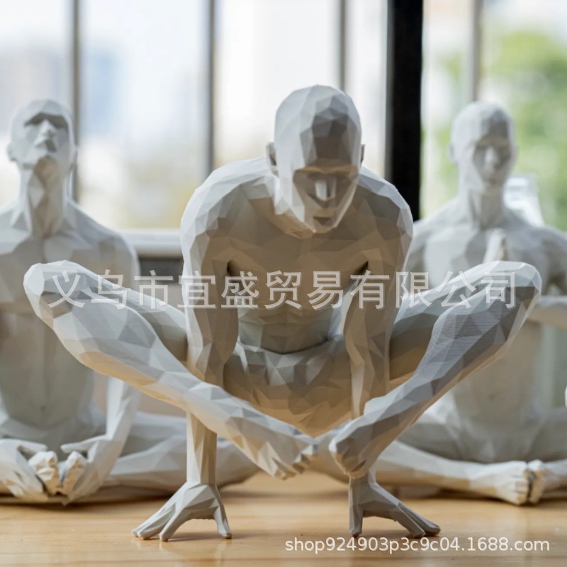Home Gym Yoga Room - Patung Yoga Man Minimalis Dekorasi Rumah