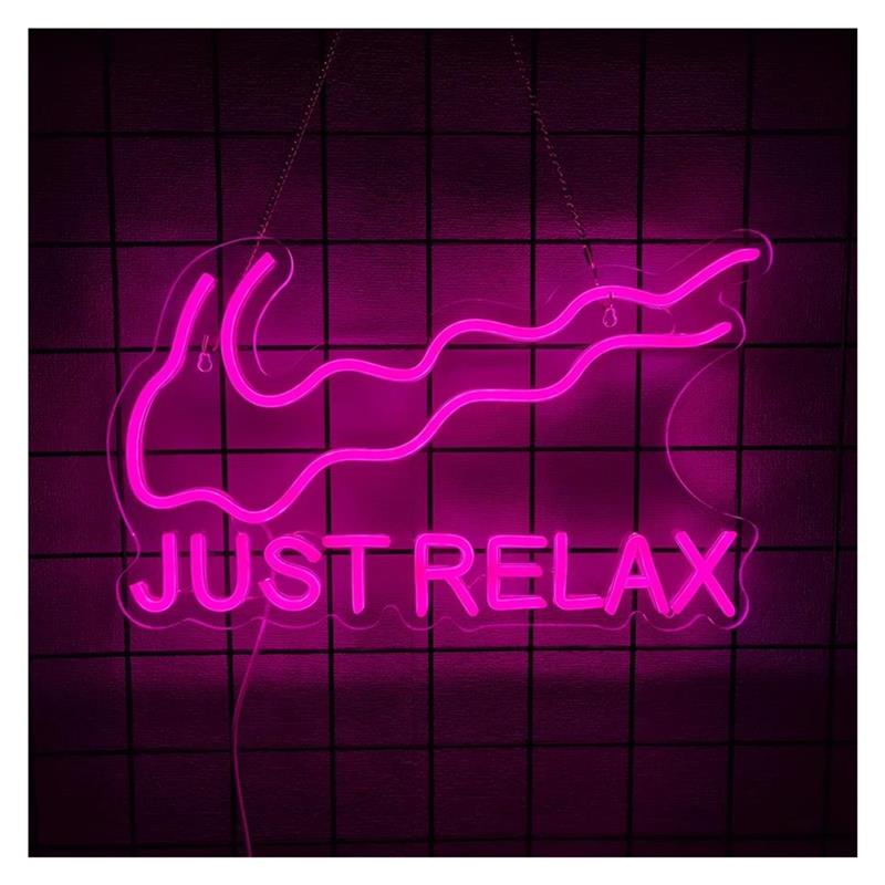 Home Gym Yoga Room - Lampu Neon Just Relax Untuk Yoga,