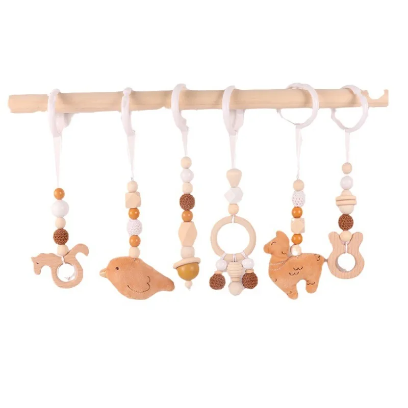 Home Gym Decor - 6 Buah Mainan Bayi Kayu Beech