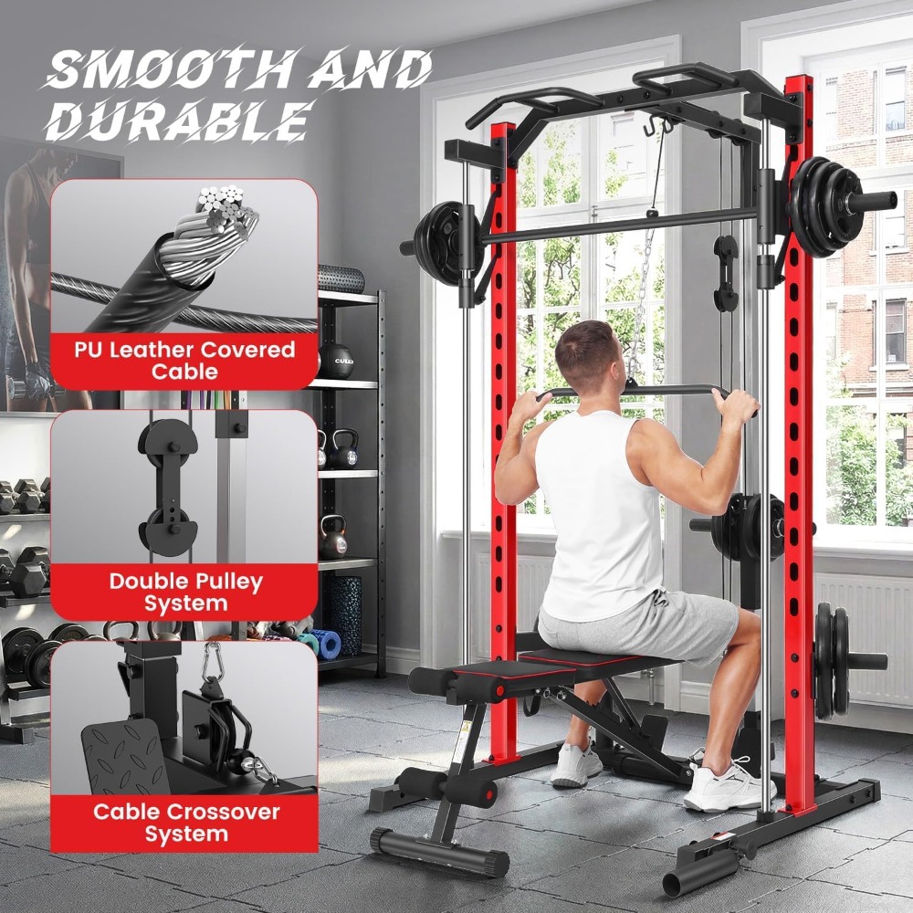 Rak Power Smith All-in-One den - Home Gym With Smith Machine ulasan dan harga