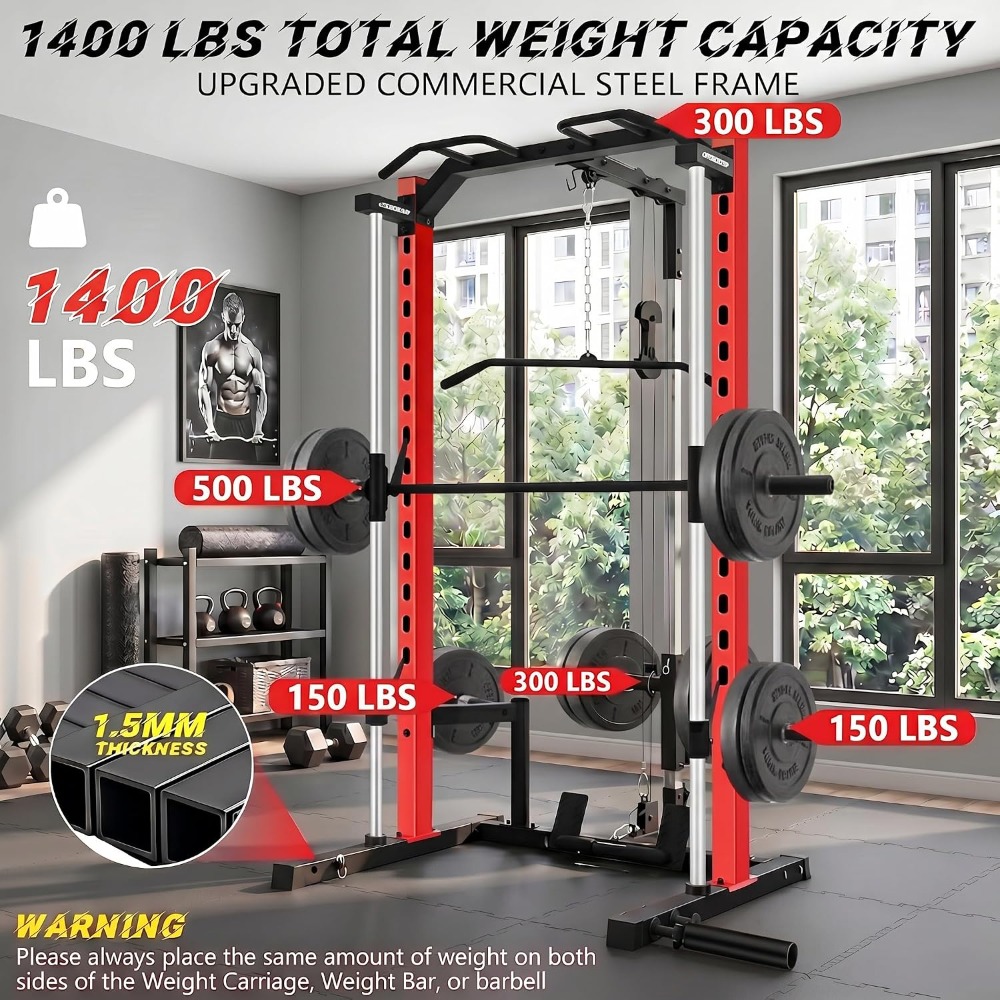Rak Power Smith All-in-One den - Home Gym With Smith Machine ulasan dan harga