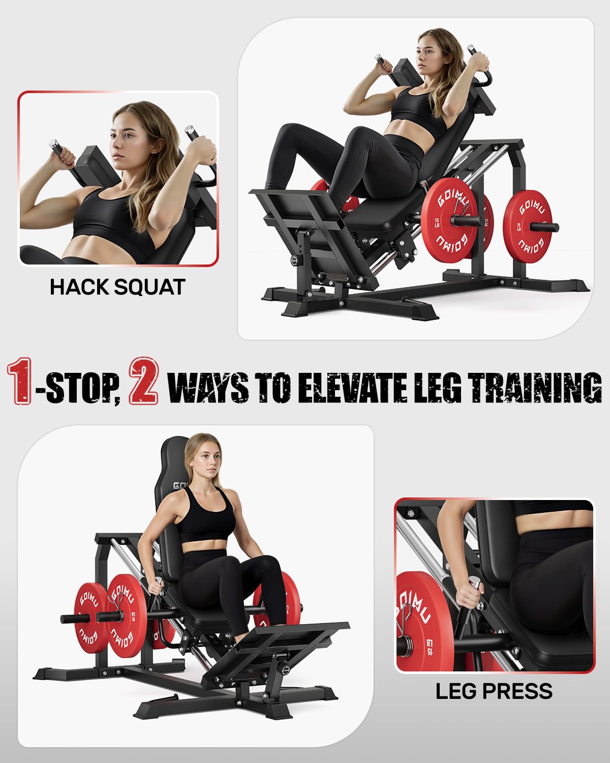 Mesin Leg Press Hack Squat L5, - Leg Press Machine ulasan dan harga