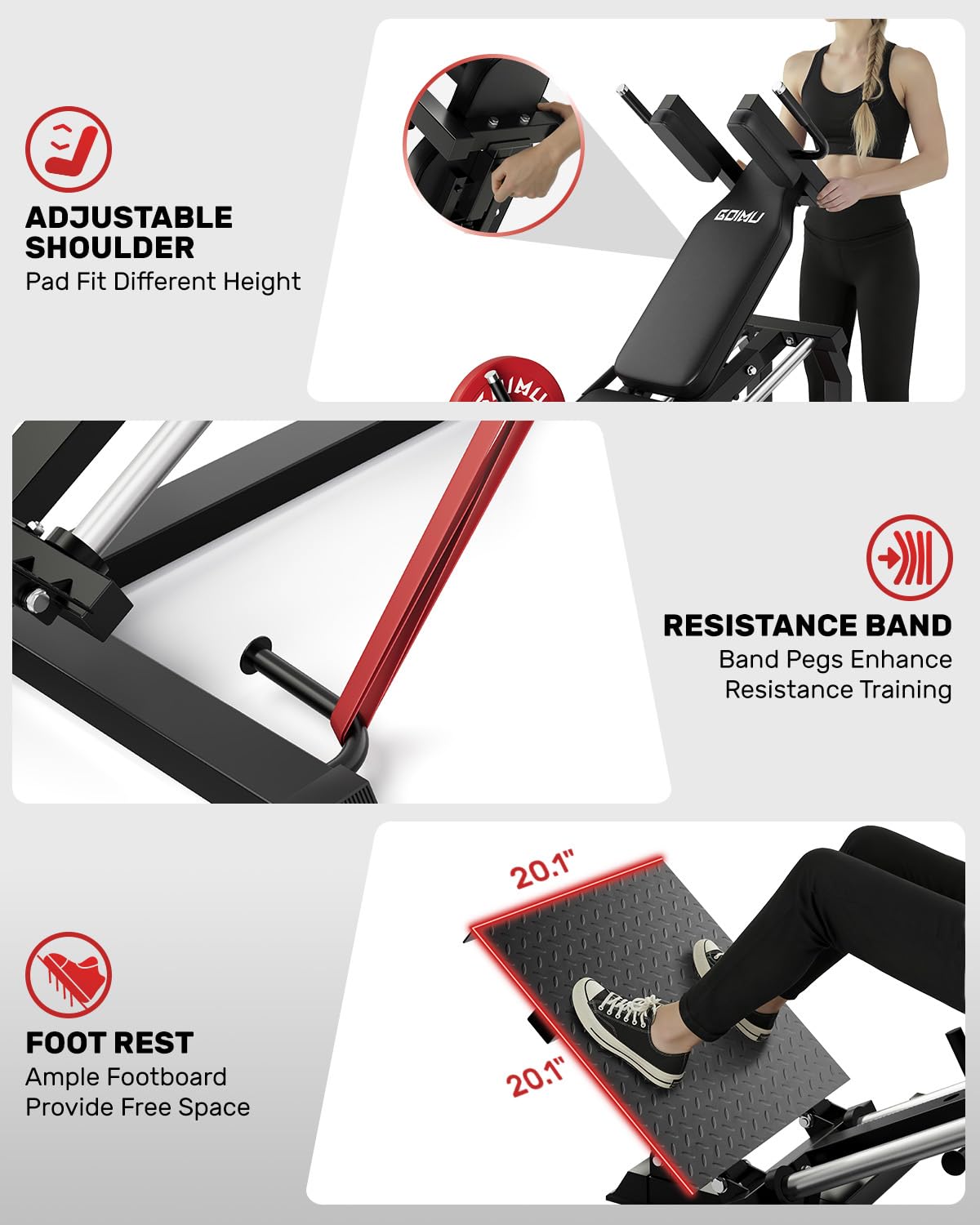 Mesin Leg Press Hack Squat L5, - Leg Press Machine ulasan dan harga
