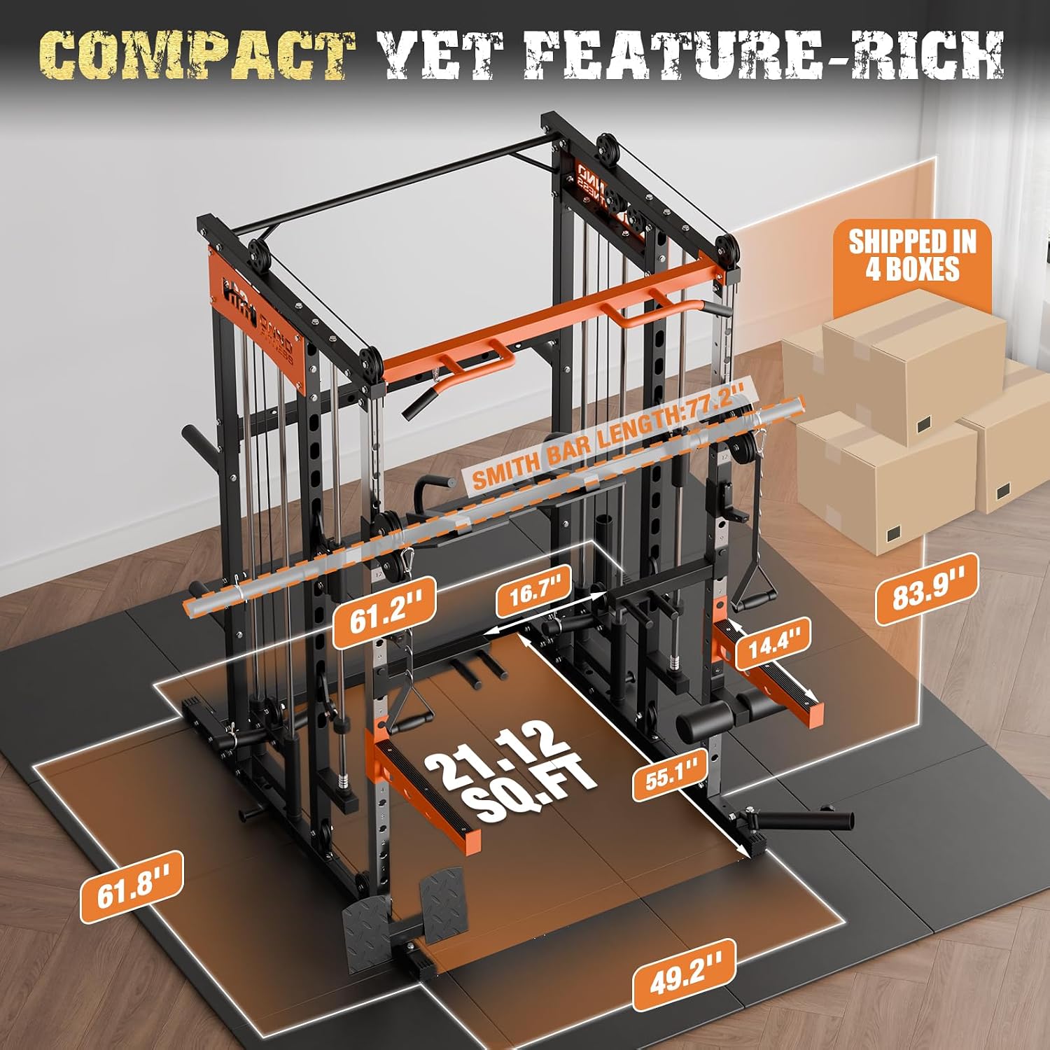 Smith Machine dengan Lampiran  - Leg Press Machine ulasan dan harga
