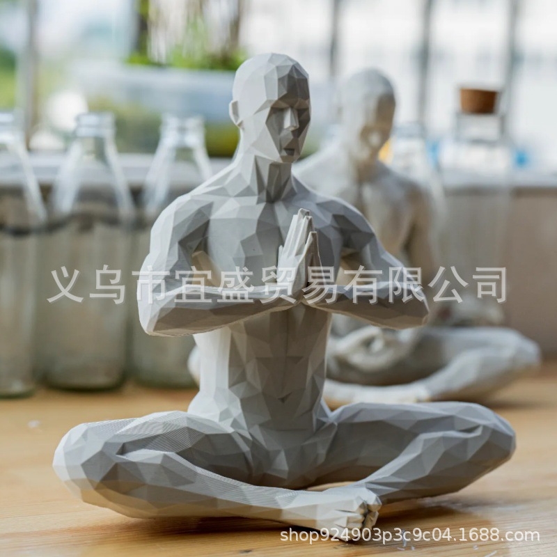 Patung Yoga Man Minimalis Deko - Home Gym Yoga Room ulasan dan harga