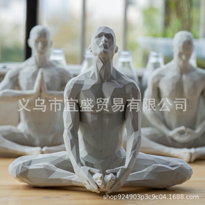Patung Yoga Man Minimalis Deko - Home Gym Yoga Room ulasan dan harga