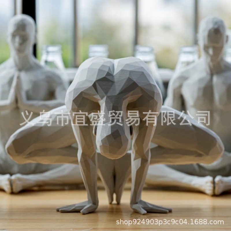 Patung Yoga Man Minimalis Deko - Home Gym Yoga Room ulasan dan harga