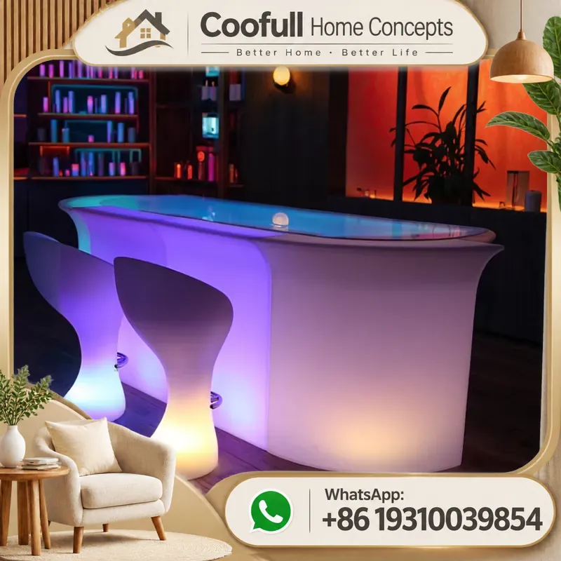 Meja Bar Portabel dengan Lampu - Home Gym Rental ulasan dan harga