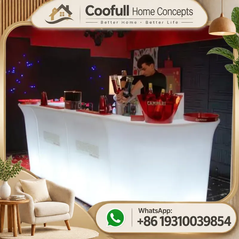 Meja Bar Portabel dengan Lampu - Home Gym Rental ulasan dan harga