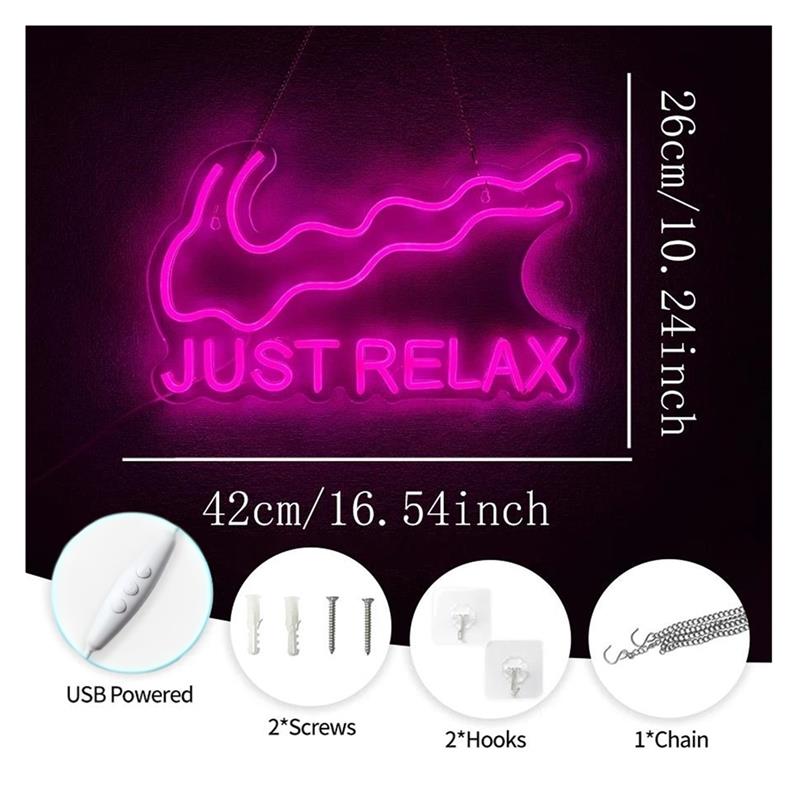 Lampu Neon Just Relax Untuk Yo - Home Gym Yoga Room ulasan dan harga