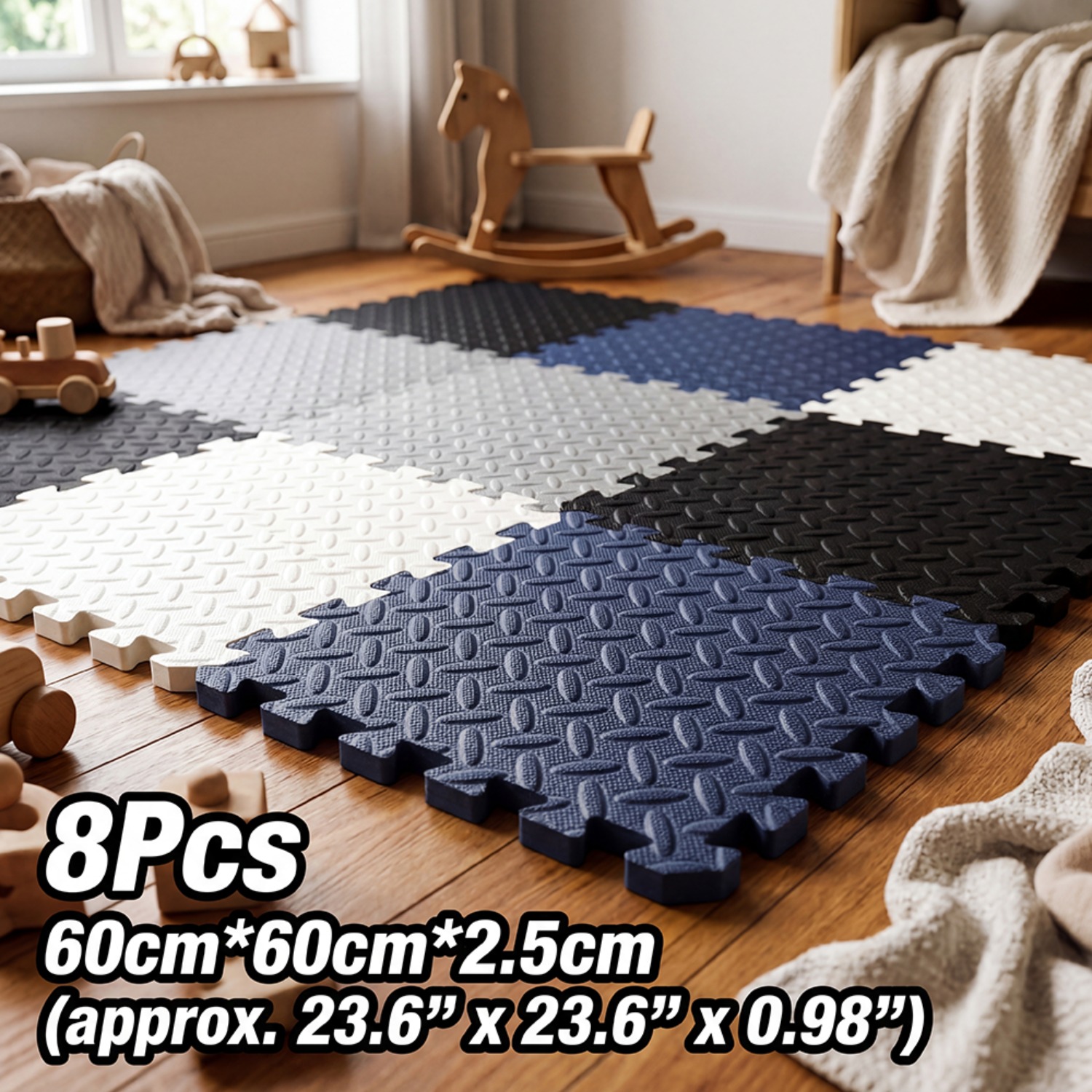 8 Buah Tikar Busa EVA 60X60Cm  - Home Gym Yoga Room ulasan dan harga