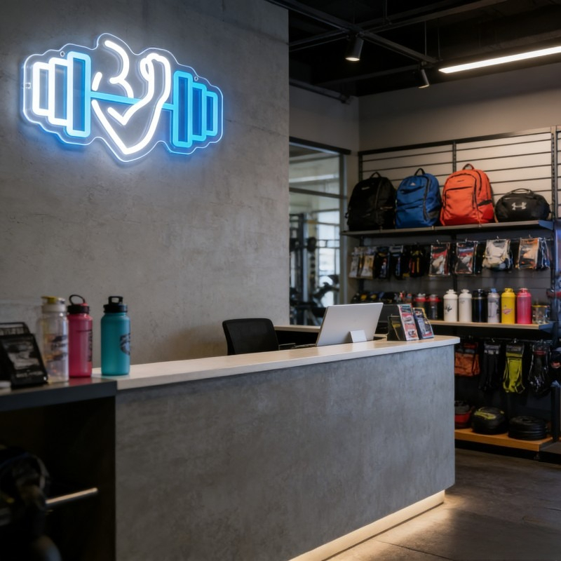 Lampu LED Neon Sign Bicep Dumb - Home Gym Yoga Room ulasan dan harga